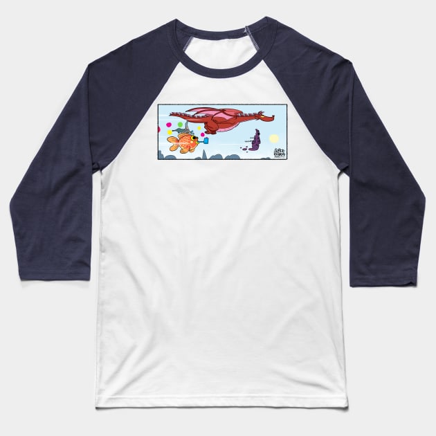 Take Flight Baseball T-Shirt by Slack Wyrm